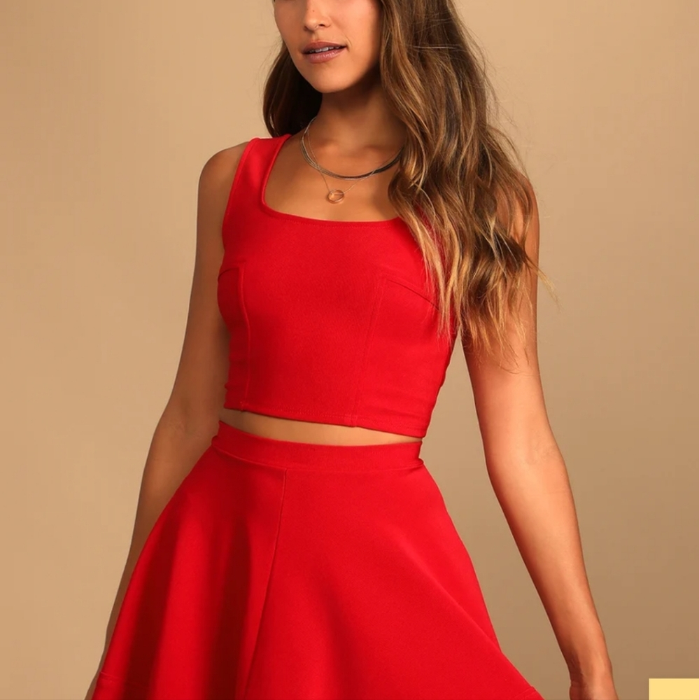 Lulus two peice red med dress